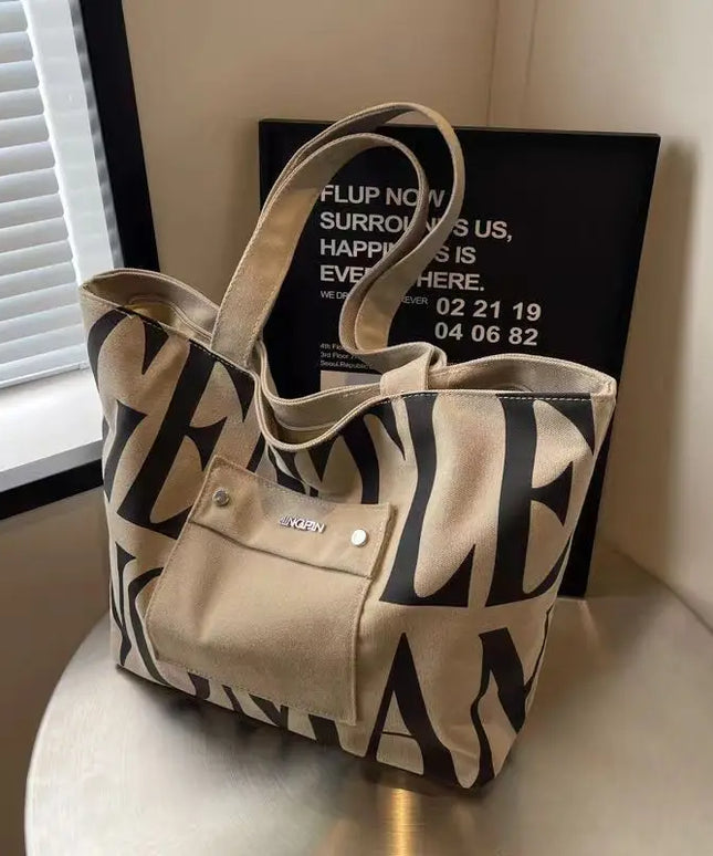 حقيبة كتف قماشية واسعة للاستخدام اليومي