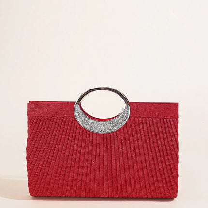 حقيبة كف مزخرفة بمقبض علوي