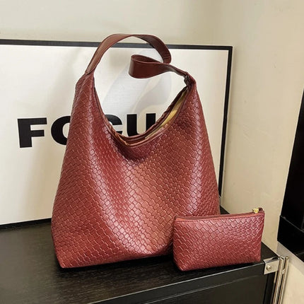 حقيبة كتف بحزام واحد مع محفظة صغيرة