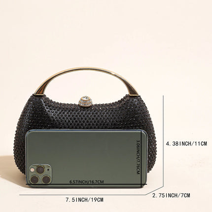 حقيبة كف مرصعة بالكامل بأحجار لامعة