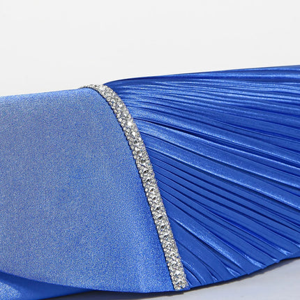 حقيبة كف ساتان بغطاء مرصع للمناسبات