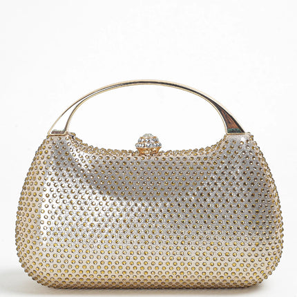 حقيبة كف مرصعة بالكامل بأحجار لامعة