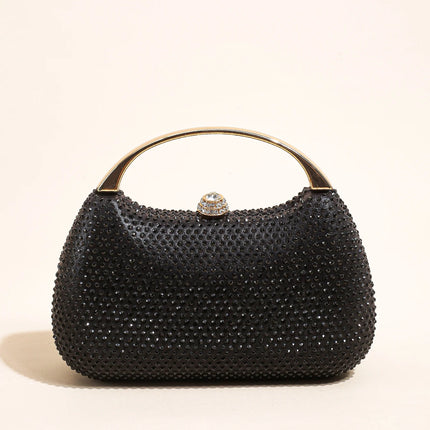 حقيبة كف مرصعة بالكامل بأحجار لامعة