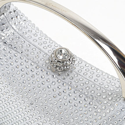 حقيبة كف مرصعة بالكامل بأحجار لامعة