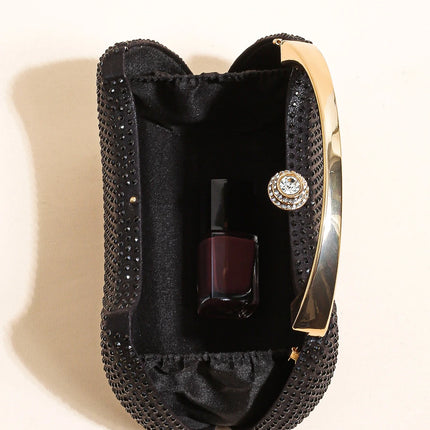 حقيبة كف مرصعة بالكامل بأحجار لامعة