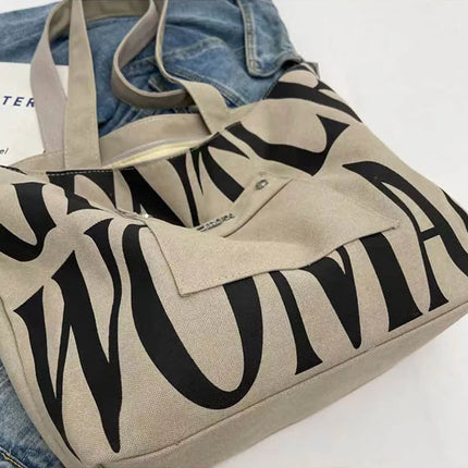 حقيبة كتف قماشية واسعة للاستخدام اليومي