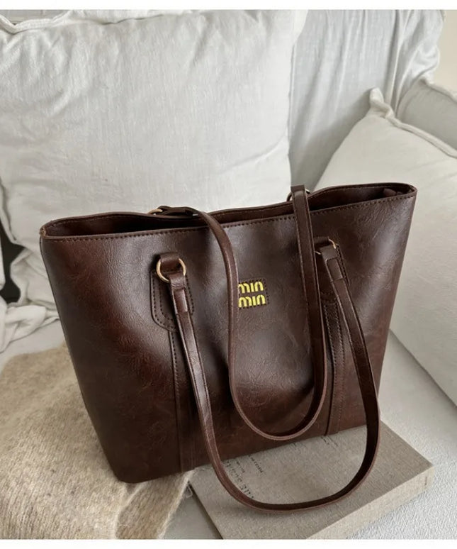 حقيبة يد واسعة بمقابض مزدوجة للعمل