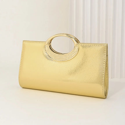 حقيبة كف صلبة بمقبض علوي لامع