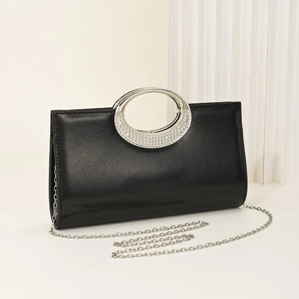 حقيبة كف صلبة بمقبض علوي لامع