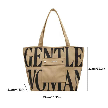 حقيبة كتف قماشية واسعة للاستخدام اليومي