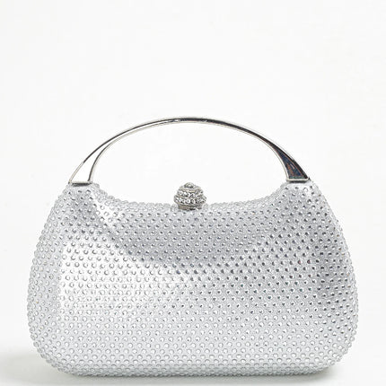 حقيبة كف مرصعة بالكامل بأحجار لامعة