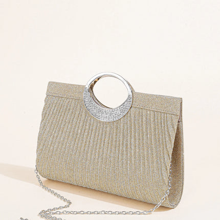 حقيبة كف مزخرفة بمقبض علوي