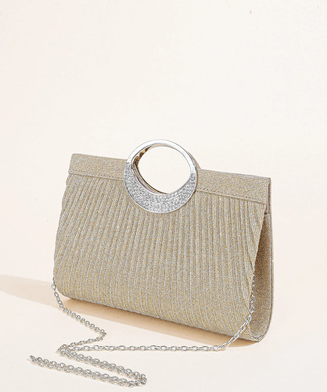 حقيبة كف مزخرفة بمقبض علوي