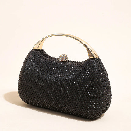 حقيبة كف مرصعة بالكامل بأحجار لامعة