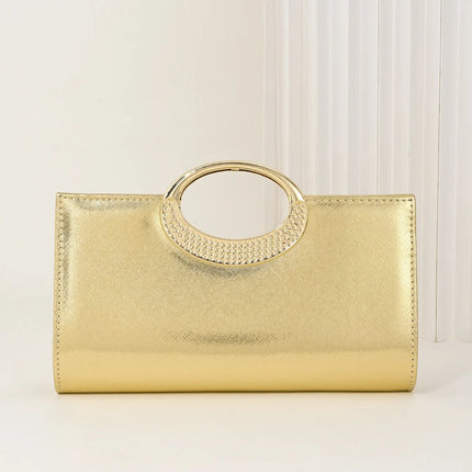 حقيبة كف صلبة بمقبض علوي لامع