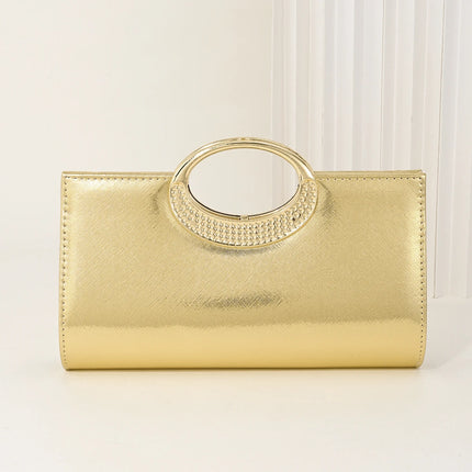 حقيبة كف صلبة بمقبض علوي لامع