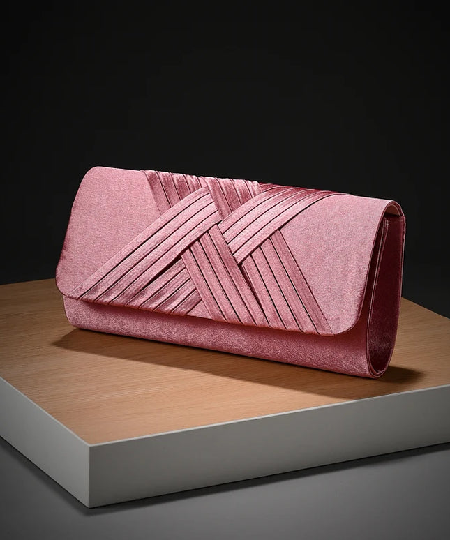 حقيبة كف مخططة للمناسبات بتصميم ظرف