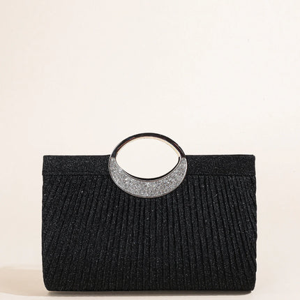 حقيبة كف مزخرفة بمقبض علوي