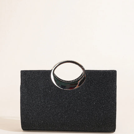 حقيبة كف مزخرفة بمقبض علوي