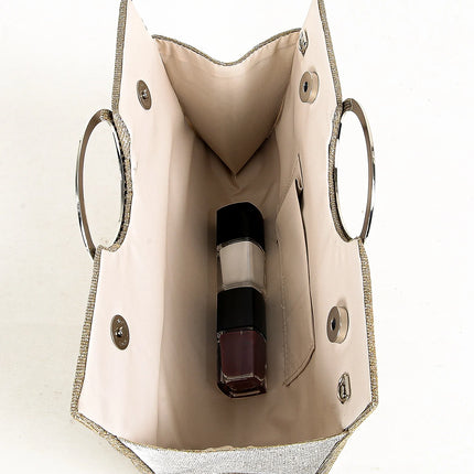 حقيبة كف مزخرفة بمقبض علوي