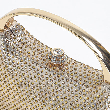 حقيبة كف مرصعة بالكامل بأحجار لامعة