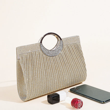 حقيبة كف مزخرفة بمقبض علوي