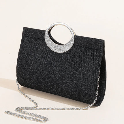 حقيبة كف مزخرفة بمقبض علوي