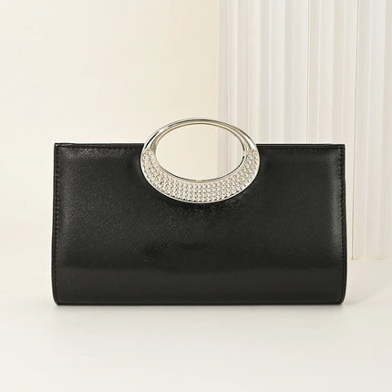 حقيبة كف صلبة بمقبض علوي لامع