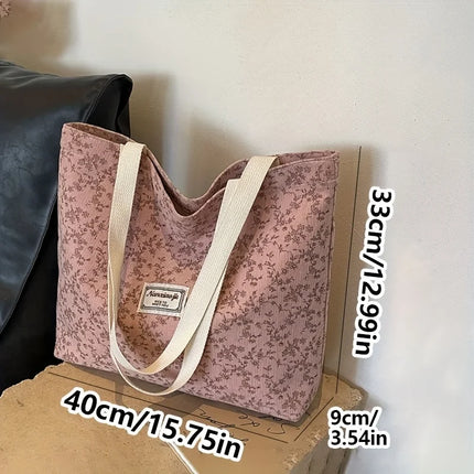 حقيبة كتف بنقوش ملونة وجيوب متعددة