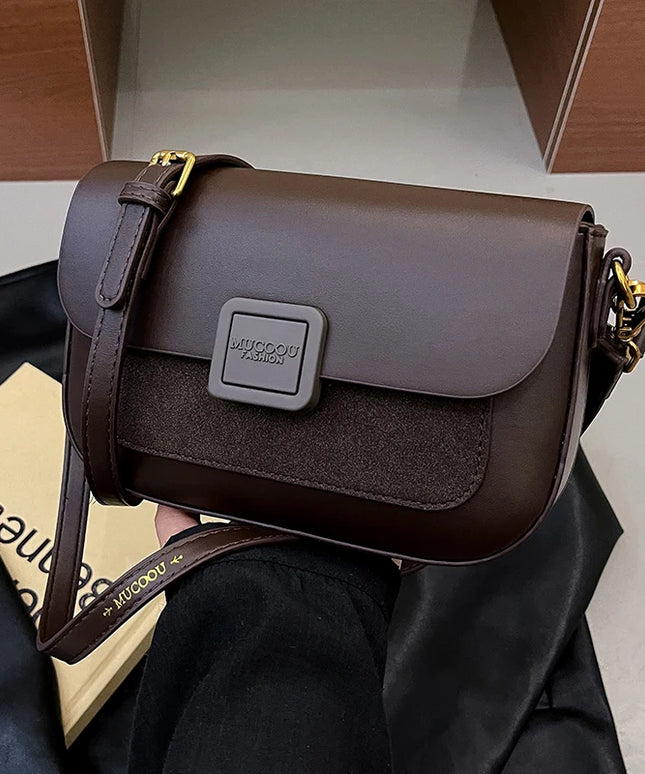 حقيبة كتف مربعة صغيرة بغطاء قلاب