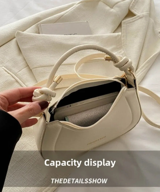 حقيبة يد وكتف بإغلاق سحاب