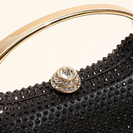 حقيبة كف مرصعة بالكامل بأحجار لامعة