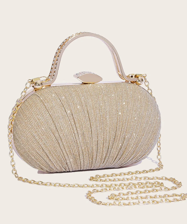 حقيبة كف صلبة للحفلات بتصميم صندوقي